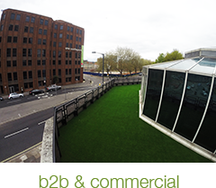 A picture of an artificial grass installation at a hotel in Bristol